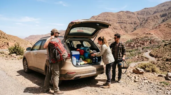 Driving from Marrakech to the Atlas Mountains